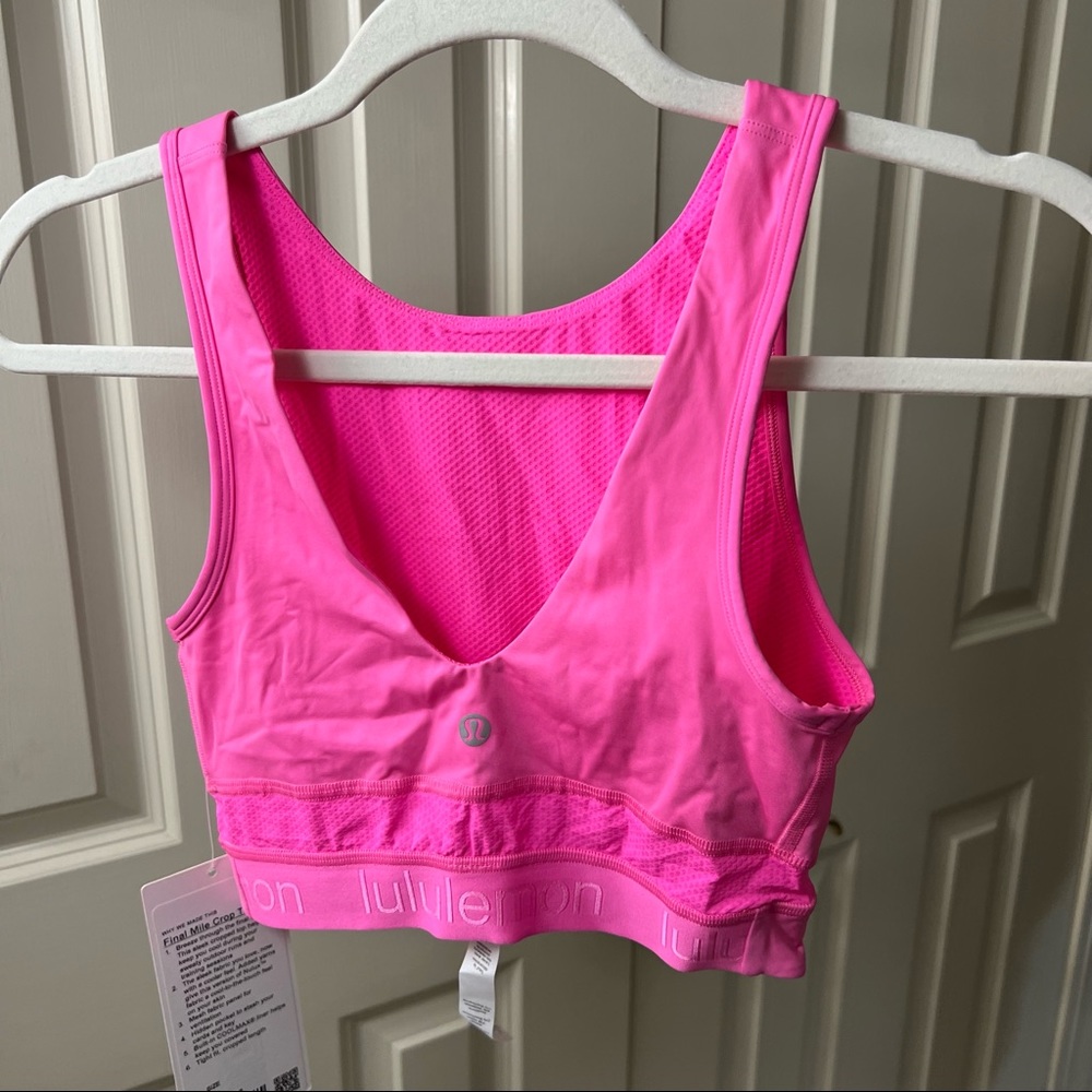 New Lululemon Final Mile Crop Tank